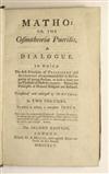 BAXTER, ANDREW. Matho; or, The Cosmotheoria Puerilis, A Dialogue . . . Second Edition. 2 vols. 1745